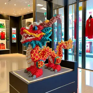 10000pcs Dragon-shaped Building Blocks Set - Educational 3D Puzzle, Suitable for Handwork Learning, Perfect Holiday Gift Crafts Model