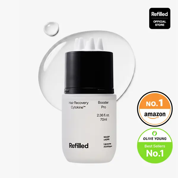 Refilled cADPR Booster Pro Intensive Hair Growth Serum | Hair Density & Strengthening Care for Thin & Weak Hair | Deep Scalp Care with Built-In Scalp Massager | Cytokine, Biotin for Sensitive Scalp