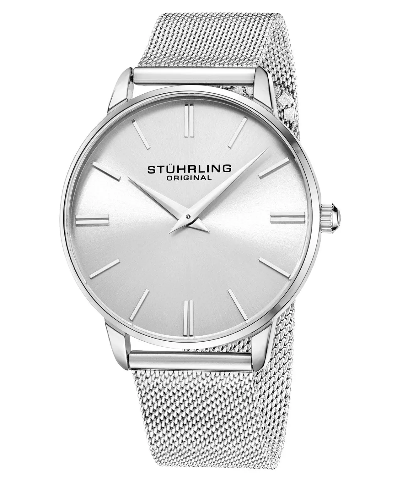 Preston 3998 Unisex Retro Round Stainless Steel Quartz Watch - 42mm Silver Metal Case, Circular Face, Clean Dial, Classic Fashion for Everyday Casual Wear, Everyday Wear