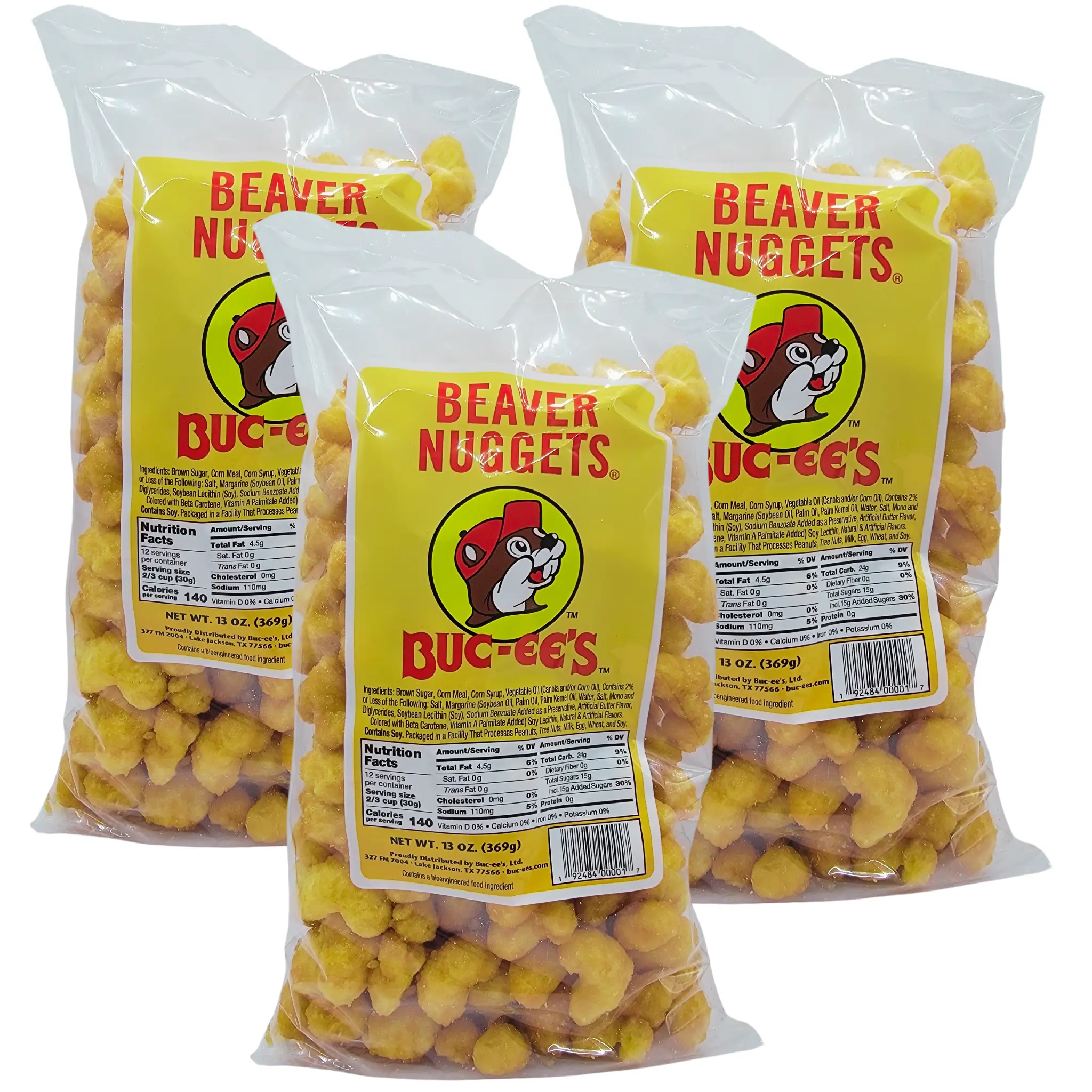 Buc-ee's Famous Beaver Nuggets Sweet Corn Puff Snacks,Three Pack 13 Ounce Bag summerwins