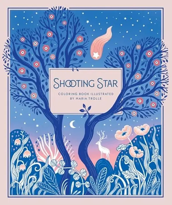 Shooting Star Hardcover Adult Coloring Book - Thick, High-Quality Paper, Coloring Pages for Creativity & Happiness - Maria Trolle