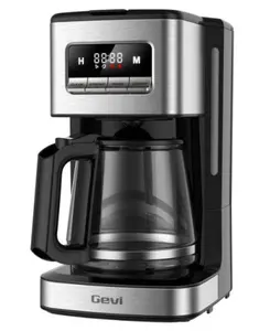 Gevi 12-Cup Coffee Maker with LED Touchscreen - 2 Brew Styles, 24H Programmable & Auto Keep Warm, 2-Hour Warm Function & Easy Clean, Compact 1.8L Coffee Machine