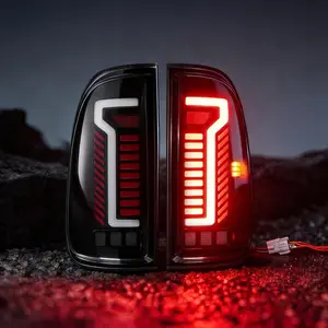 OKSIWA Sequential Full Led tail lights Fit for 2000-2006 Toyota Tundra Regular & Access Cab Starting Animated, Dynamic Turn Signal,Brake Light, Reverse Light Rear Light Assembly Replacement, Smoked