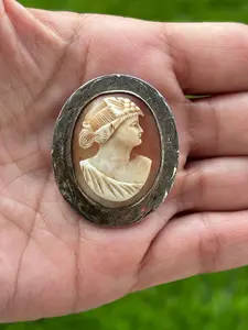 Antique cameo brooch