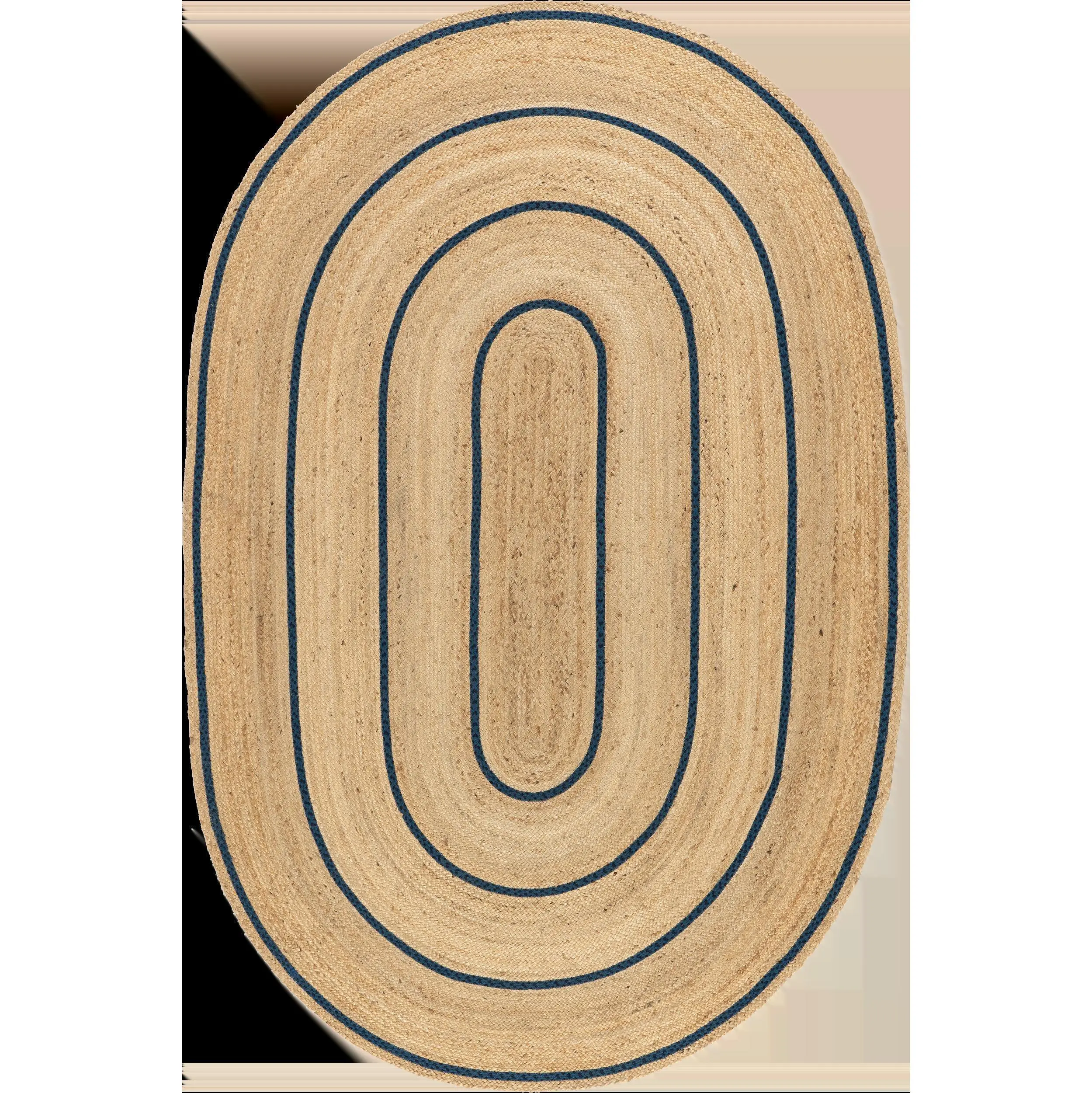 Ripplewood Oval Jute Area Rug - Natural Fiber Home Decor Piece, Versatile Style Option for Living Room Room Decoration, Home Decor Rug, Natural Fiber Rug