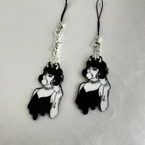 Goth Girl Barbed Wire Phone Charm Strap Accessories