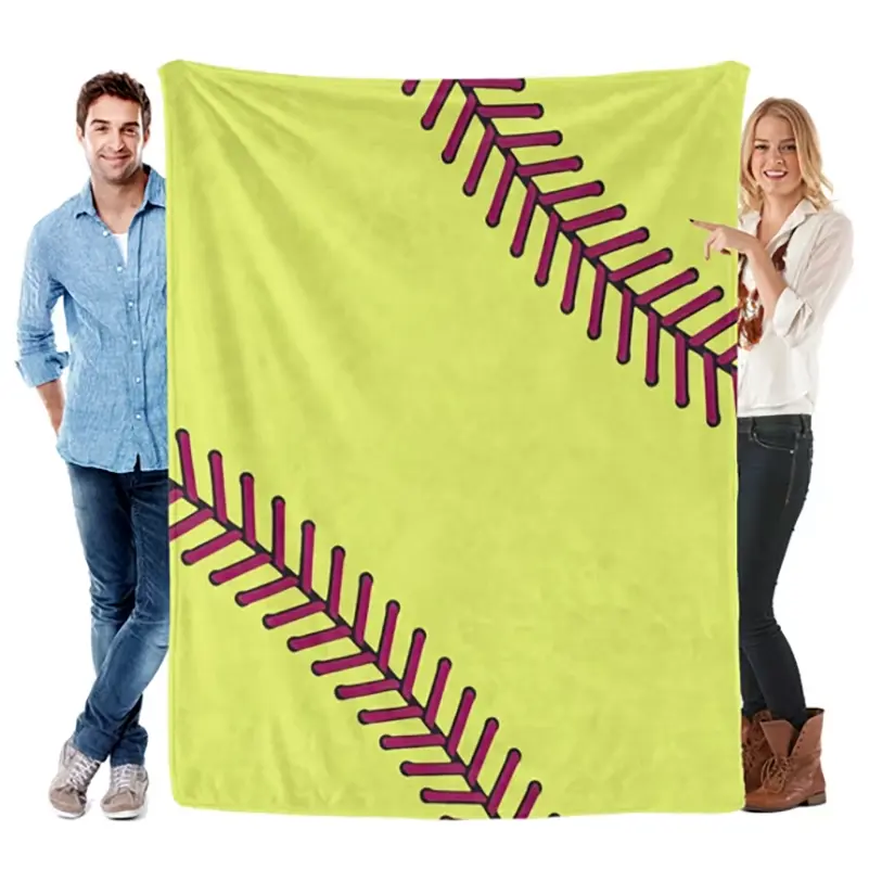 Sport Softball Blanket, Softball Gifts for Boys Girls, Softball Stuff Gifts for Softball Lover, Soft polyester Softball Throw Blankets