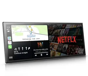 [BRAND] 10.25 Inch Wireless CarPlay Screen for Car, Portable Apple CarPlay & Android Auto Display, Dash Mount Car Stereo with Bluetooth, Mirror Link, GPS Navigation, 1080P IPS Touchscreen Display