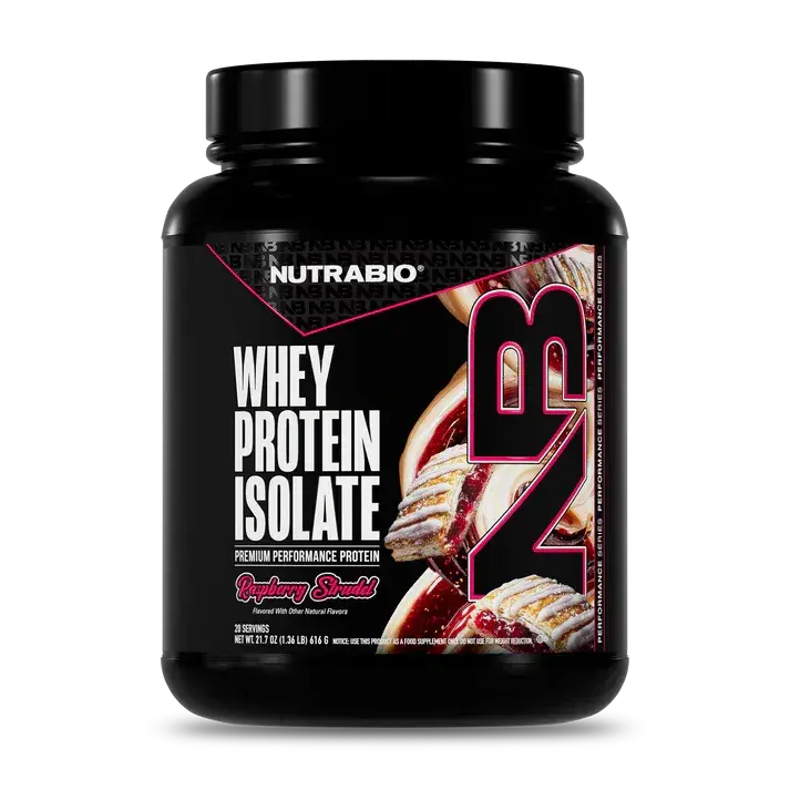 NutraBio Natural Whey Protein Isolate 20 Servings