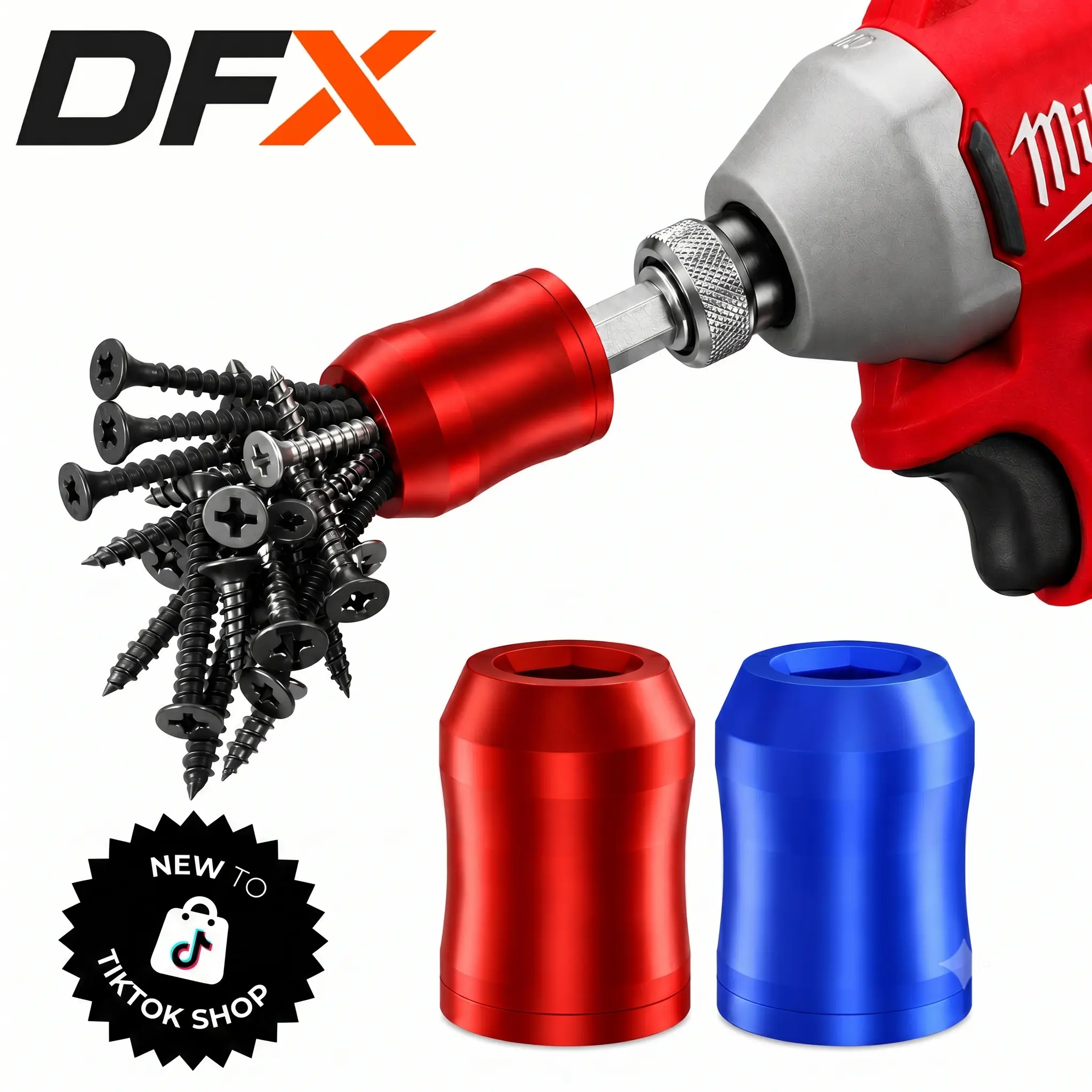 Strong Magnetic Screw Ring: 1/4 Inch/ 6.35 mm Universal Magnetic Screw Holder - Removable Magnetic Screwdriver Drill Bit Holder for Hex Screwdriver and Power Bits