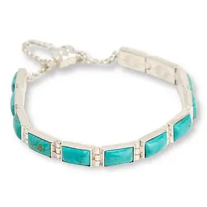Mine Finds by Jay King Chilean Turquoise Line Bracelet with Magnetic Clasp
