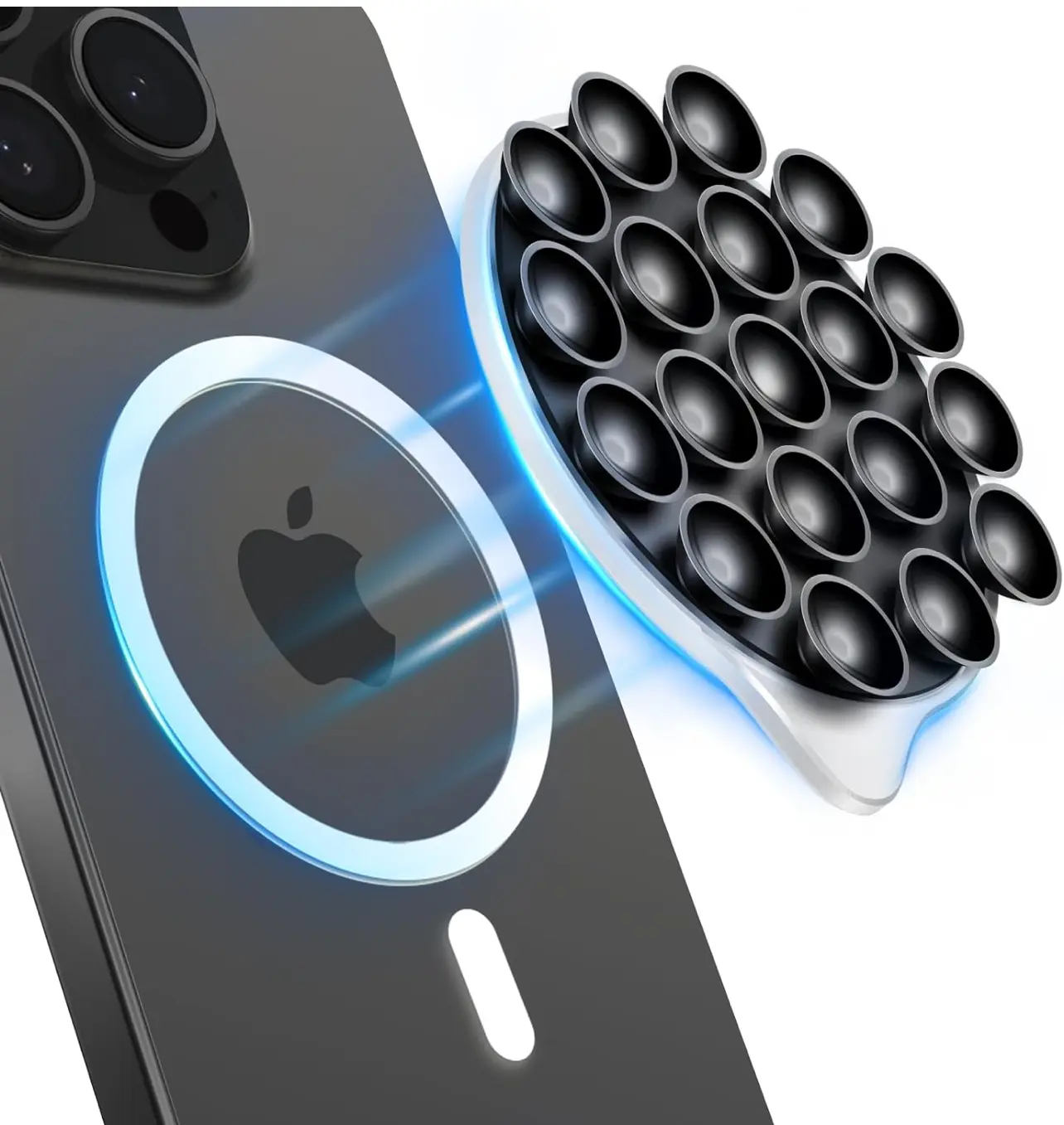 Round MagSafe Suction Phone Mount for Selfie and Smartphone Use - Cellphone