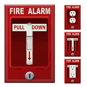 Fire Alarm Cool Light Switch Plate Cover for Teens Room Fun Novelty Gift Decorative Boys Bedroom Decor