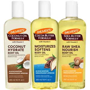 Palmer's Cocoa Butter, Shea Butter & Coconut Oil Body Oil Moisture Bundle Pack for Hydrated, Moisturized & Glowing Silky Skin