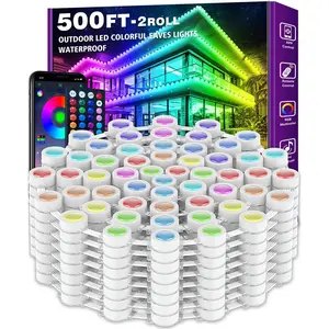 Permanent Outdoor Light, RGB Eaves Light, Comes with App Control Remote, DIY Scene Mode IP67 Waterproof Eaves Lighting, Outdoor Decorative Light, Garden Decoration, Home, Party, Holiday