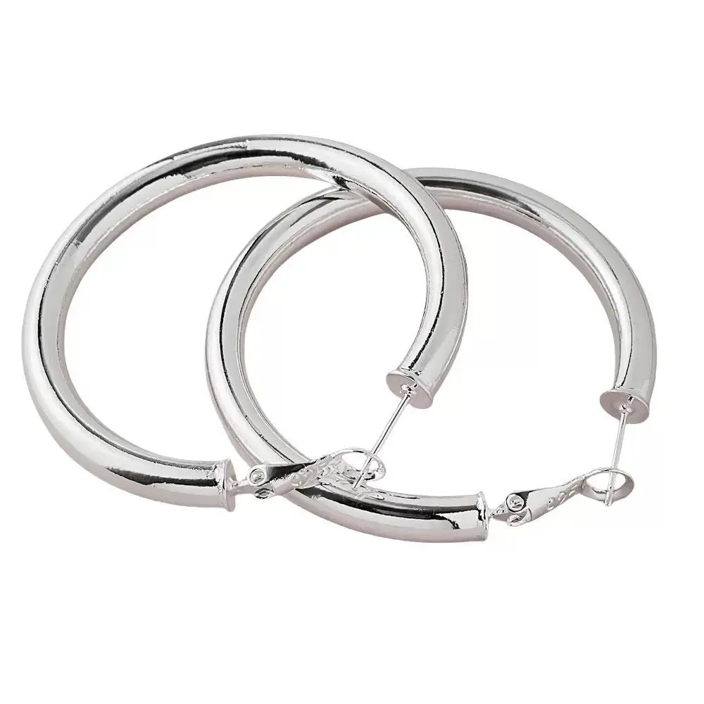 S925 Eearrings Hoop  M Size For Her No Tarnish
