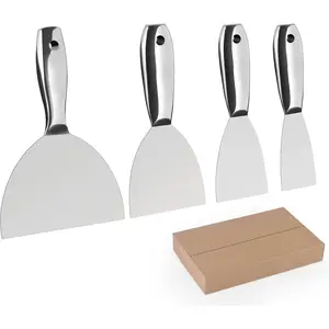 Putty  Set,4 PCS 2",3",4",6" One count  Polished All-Stainless Steel Scraper Tool for Drywall Finishing,Professional Grade Putty  for Scraping , Taping