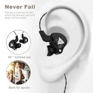 AK6 HiFi Wired In-Ear Earbuds with Mic, 3.5mm Universal Jack, 1.2m Cable, Deep Bass Audios, Gaming & Music Sports Headphones (Black, Purple, Clear, White)