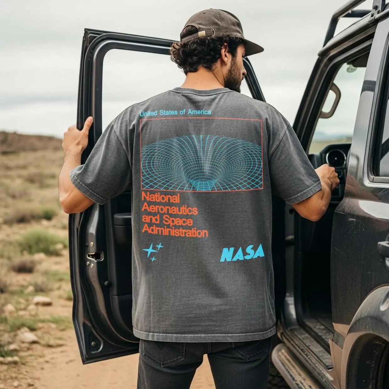 2 Side Comfort Colors  NASA Wormhole T-Shirt,  Space Nerd Graphic Tee, Essential Piece, Fits Any Wardrobe, Timeless Appeal, Simple and Clean