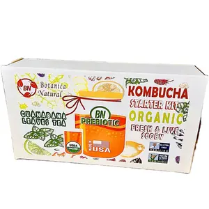 BN Kombusha Starter Kit with Organic live  SCOBY and Guanabana Leaves  Tea