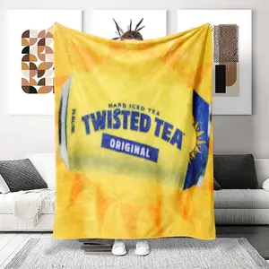 Hard Ice Tea Twisted Tea Theme Blanket, Ultra-Soft Flannel Nap Blanket, Cozy Throw Blanket, Soft Warm Blanket, Shawl Blanket, Small Cover Blanket, Perfect Holiday Gift
