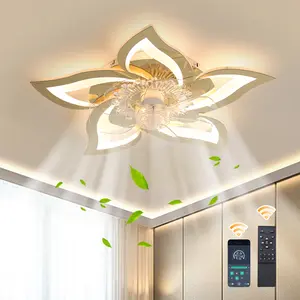 24.4In Ceiling Fan with Lights, Remote Control 3 Color Temperatures,6 Gear wind Speed Fan Light Living Room Decorative Modern Design