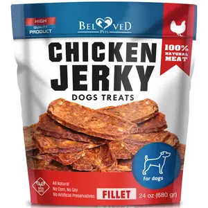 Chicken Jerky Dog Treats 1.5 Lb - All Natural High Protein Dried Strips