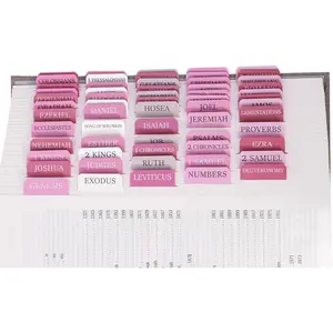 Pink Bible Tabs for Women & Men, Laminated Bible Tabs for Study Bible, Boho Theme Bible Tabs for Easy Navigation, Simplify Your Bible Reading Experience with Easy-to-Use Indexing Tabs