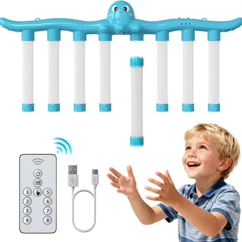 Durable Adjustable Lightweight Remote-Control Drop Sticks Toy for Boys - 3 Speed Modes Floor Game, 8-10 Years/Ages 8+, Boosts Concentration & Hand-Eye Skills, Requires Batteries, Ideal Christmas/Birthday Gift, Living Stone