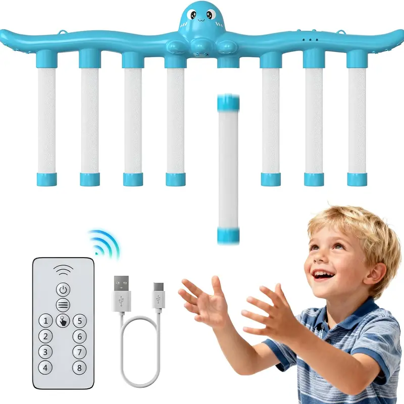 Durable Adjustable Lightweight Remote-Control Drop Sticks Toy for Boys - 3 Speed Modes Floor Game, 8-10 Years/Ages 8+, Boosts Concentration & Hand-Eye Skills, Requires Batteries, Ideal Christmas/Birthday Gift, Living Stone
