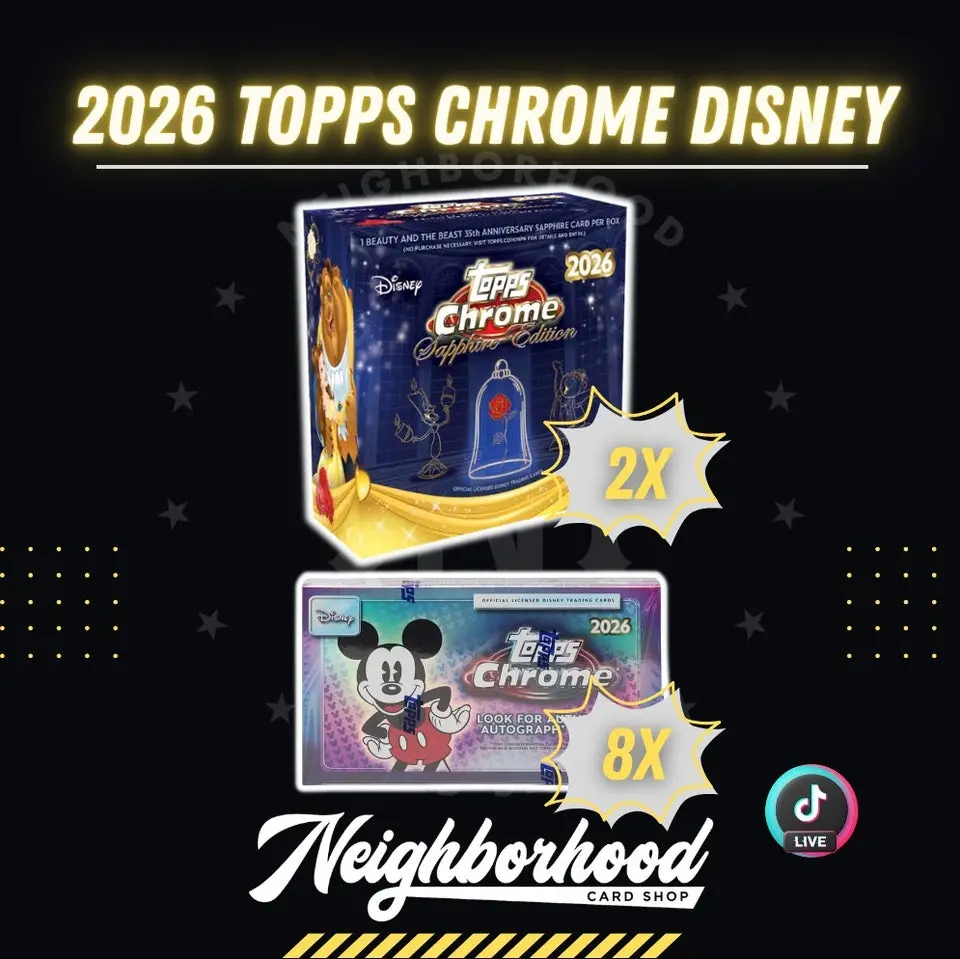 BREAK361 - 2026 Topps Chrome Disney Hobby - 8 HOBBY x 2 SAPPHIRE BOXES - 10 BOXES