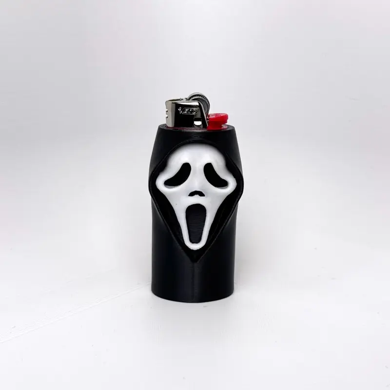 Ghost Face BIC Lighter Sleeve Keychain, Gothic Lighter Accessory, Whimsical Gifts for Halloween & Everyday Use - Lightweight Home Supplies Sleeve, Gothic Lighter Accessories Gothic Cross Keychain Fashionable Alloy Keychain Portable Keychain Light Bag Pend