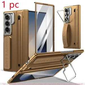 High-Quality Phone Case Cover for Samsung Galaxy Z Fold7/6/5/4/3, Includes Tempered Glass, Stylus, Stand, Wrist Strap, Anti-Slip, Shockproof