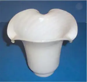 Cased White Swirl Pendant Lamp Shade | 2.25" Fitter x 4.5" Height x 4.5" Diameter