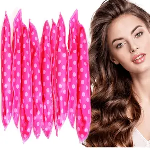 Heatless Hair Curler Set, 10pcs Flexible Soft Overnight Sponge Rollers, No-Heat DIY Styling Tool for Natural Curls & Waves on All Hair Types