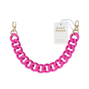 Gold Blush Acrylic Luxe Bag Chain | 18" Multi-Use Handle, Strap & Décor