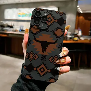 Western Cow Pattern Phone Case, Anti-drop Cellphone Protective Case, Total Protective Shockproof Mobile Phone Cover for iPhone, Casing, Smartphone