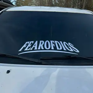 FEAROFDIGS or FEAROFDITCHES banner decal for Car Window Styling Custom Thumbz Quad Stylish Car Merch Car Decoration