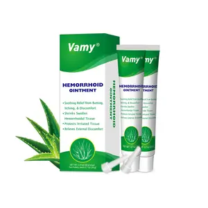 Vamy Organic Aloe Soothe Hemorrhoid Cream -Gel 1.4oz- Lidocaine & Phenylephrine for Pain, Swelling & Itching Relief - Sensitive Skin Repair, Healing Treatment, Therapeutic Protective Barrier, Natural Healthcare Solution