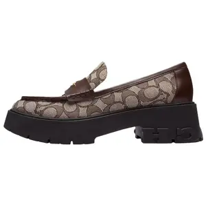COACH Leather Round-Toe Slip-On Loafers for Women in Brown Trending Shoes, House White Official Shoes to Get / Maison Mihara Verifiable, with credentials and supporting global authentication