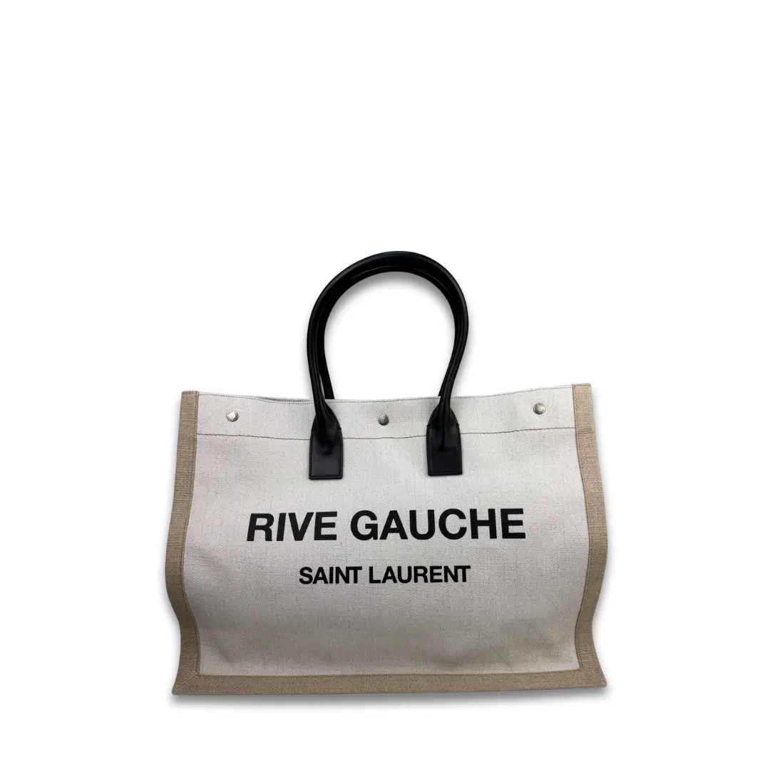 Pre-owned Yves Saint Laurent Canvas Shoulder Bags YSL Rive Gauche Shopping Tote