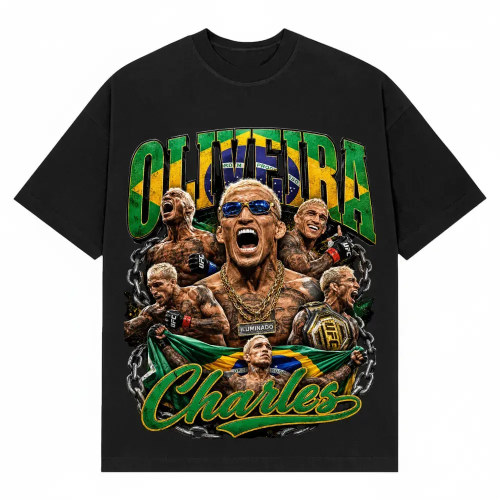 [Sale Up To 50%] Charles Oliveira V2 Vintage UFC Graphic T-Shirt, Do Bronx MMA Fighter Tee, UFC Champion Shirt, Charles Oliveira Fan Tee, Lightweight Legend T-Shirt, Gift for MMA Fans