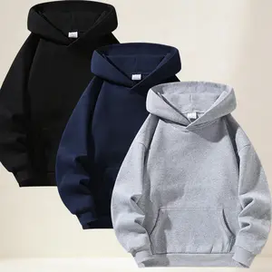 Men’s long-sleeve hooded sweatshirt for spring and autumn, suitable for everyday wear; a casual, versatile, stylish, minimalist pullover—an essential piece for any men’s wardrobe.