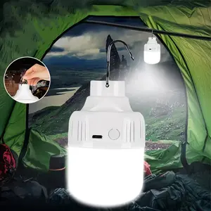 Durable Portable LED Camping Lantern, Compact USB Rechargeable Emergency Light with Hook, Three Lighting Modes, Night Lamp for Outdoor Activities, Yard, Camp, Fishing
