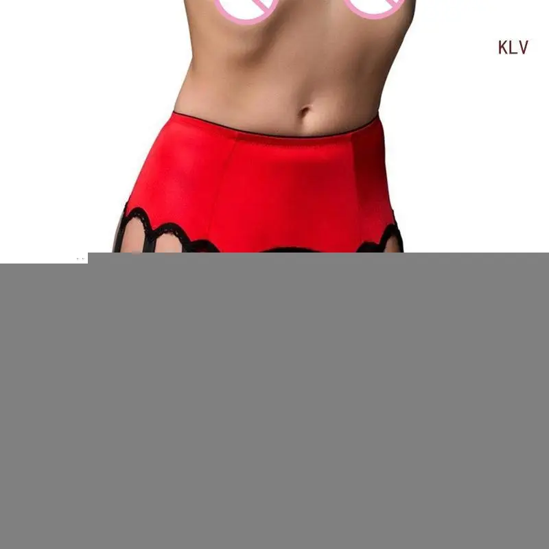 Women's Sexy High Waist Garter Belt, 10-Strap Elastic Polyester Suspender for Lingerie and Party Wear, Multi-Size for Thigh High Stockings, Belt Shape, Adjustable Strap, Clip Fastener, Suspender Belt