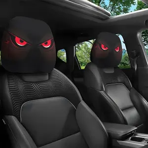 Deep Angry Eye Car Headrest Covers Set, Universal Seat Protector, Car Seat Decorative, Dustproof, No Filler, Long Drive Neck Relief, Father's Day Gift