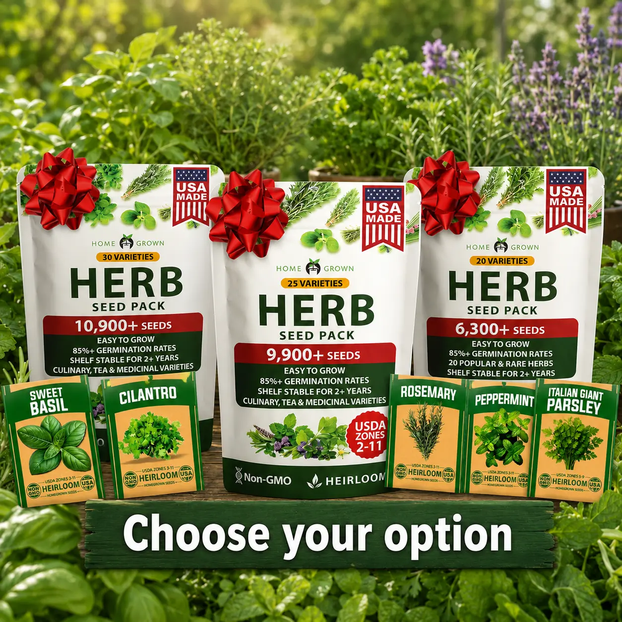 Heirloom Herb Seeds for Planting Indoors & Outdoors – Variety Pack, High Germination Culinary & Medicinal Herb Seeds for Hydroponic Garden, Indoor Growing, Kitchen Herb Garden Kit
