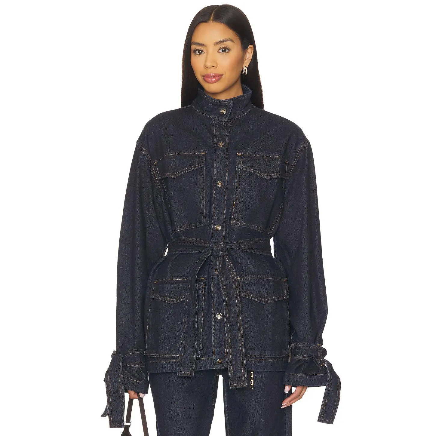 LIONESS Sweetness Overshirt in Indigo LIONESS Sweetness Overshirt in Indigo