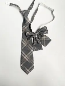 Women's Plaid Bow Tie Set, Plaid Print Tie, Perfect for School & Daily Wear, Ideal Valentine's Day Gift, Stylish Accessory for Women