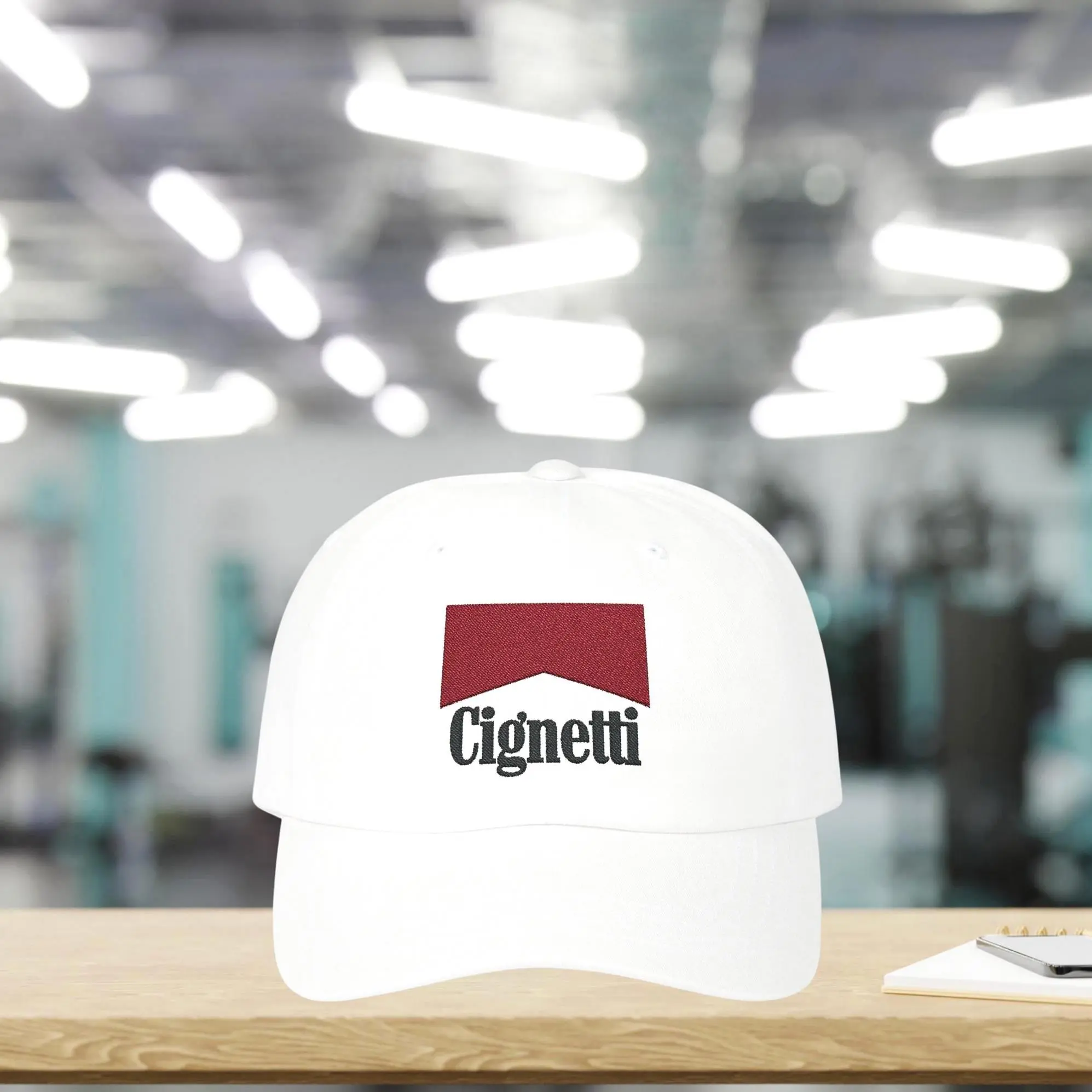 Football Coach Curt Cignetti Retro Red Box Embroidered Hat, Sports Fan Unique Gift, Dad Hat, Gift for Indiana Fan